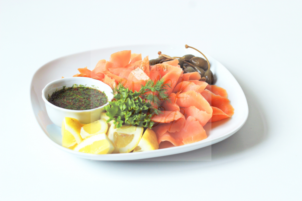 Marinovaný losos GRAVLAX s koprovým dipem 1000 g