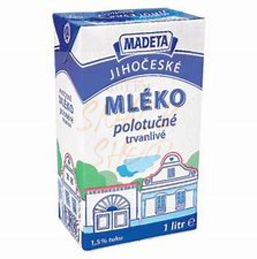 Polotučné mléko 1 l TETRAPAK
